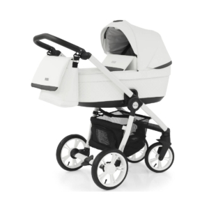BabyStyle Prestige 3 2in1 Pram System White Frame/Black-Blizzard