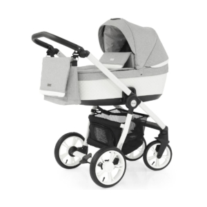BabyStyle Prestige 3 2in1 Pram System White Frame/Black-Frost