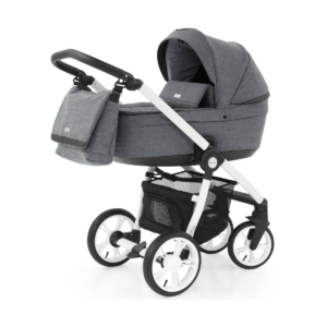 BabyStyle Prestige 3 2in1 Pram System White Frame/Black-Misty Gr