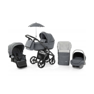 BabyStyle Prestige 3 3in1 Travel System Grey Frame/Black-Misty G