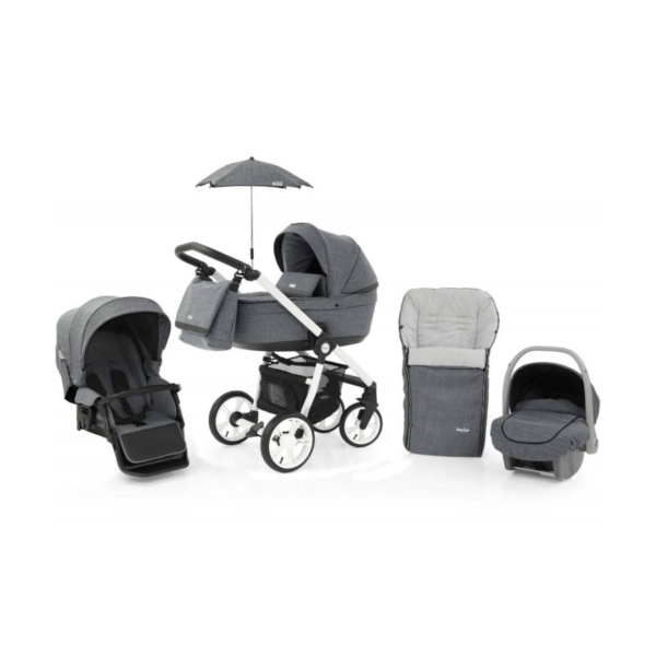 BabyStyle Prestige 3 3in1 Travel System White Frame/Black-Misty