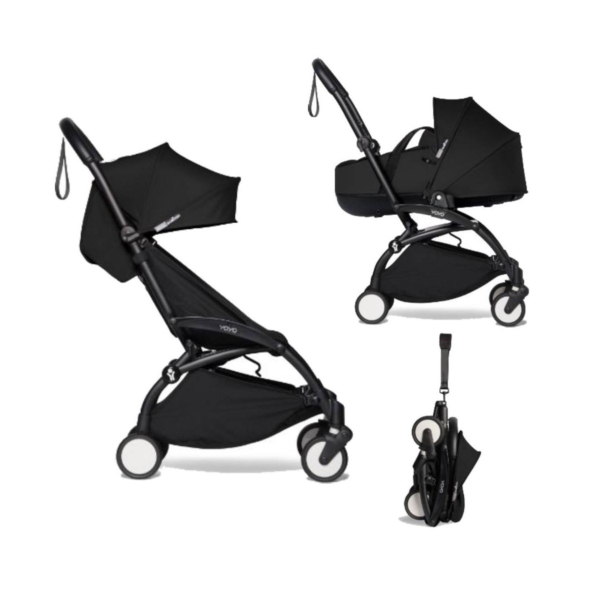 BABYZEN YOYO² Black Frame with Bassinet Complete - Black