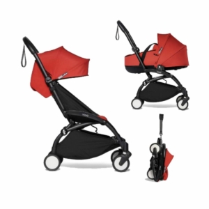 BABYZEN YOYO² Black Frame with Bassinet Complete - Red