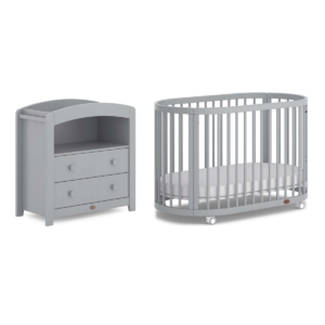 Boori Oasis 2 Piece Room Set (Cot & Chest Changer)-Pebble (2021)