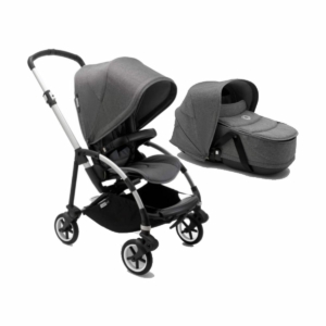 Bugaboo Bee 6 With Carrycot-Aluminium/Grey Melange