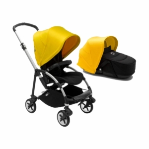Bugaboo Bee 6 With Carrycot- Black/Black-Lemon Yellow