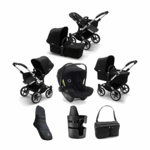 Bugaboo Donkey 3 Mono 7 Piece Bundle-Black/Aluminium