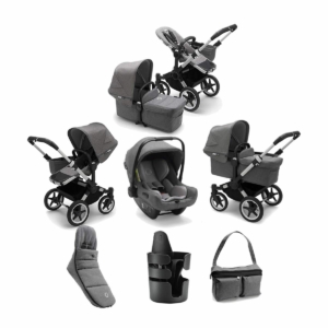 Bugaboo Donkey 3 Mono 7 Piece Bundle-Grey Melange/Aluminium