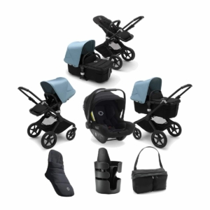 Bugaboo Fox2 7 Piece Bundle-Black/Black-Vapor Blue