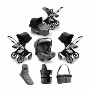 Bugaboo Fox2 7 Piece Bundle-Grey Melange/Aluminium-Black