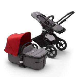 Bugaboo Fox2 Complete & Cybex Cloud Z I-Size-Black/Grey Melange-