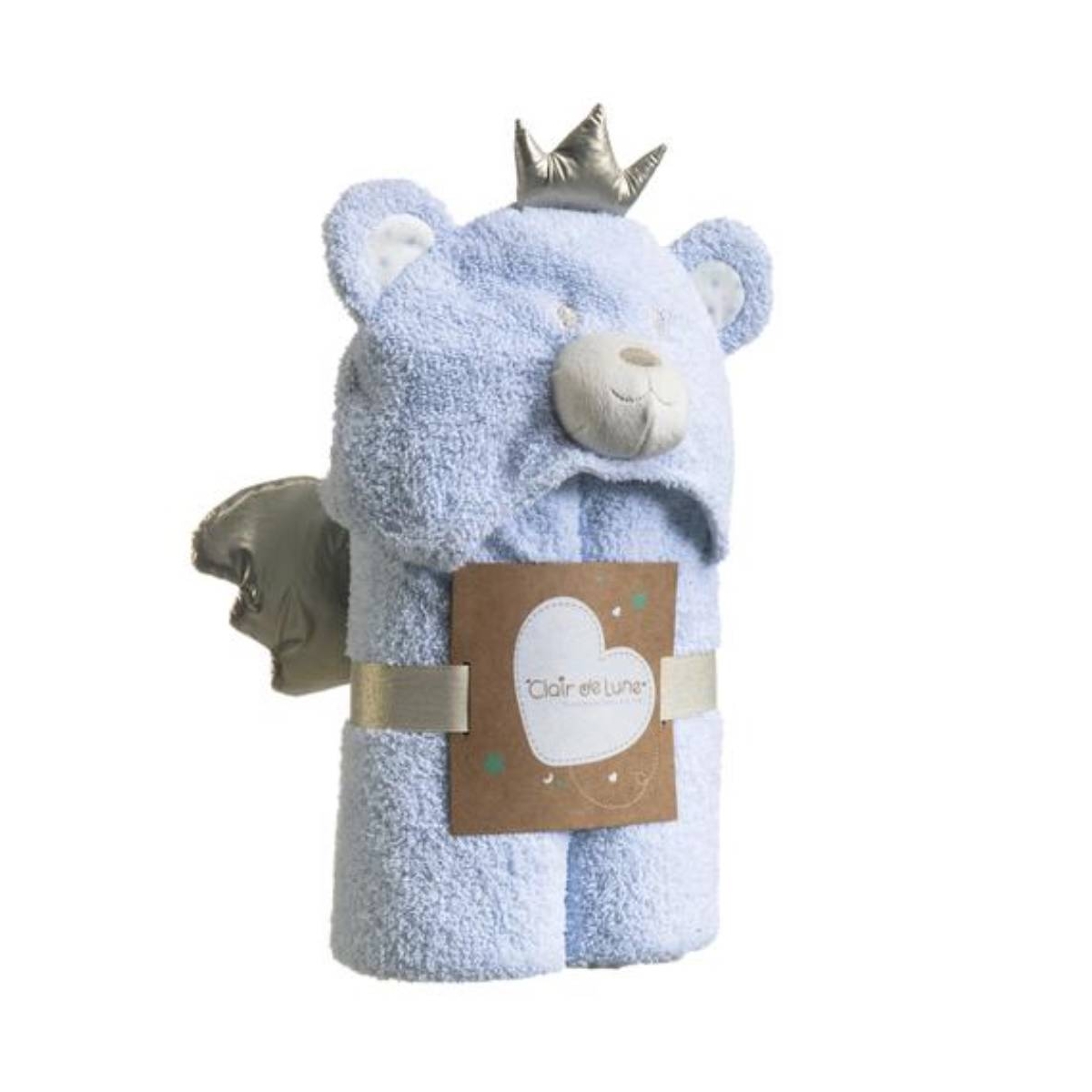 Clair De Lune Little Bear Hooded Blanket-Blue (NEW)