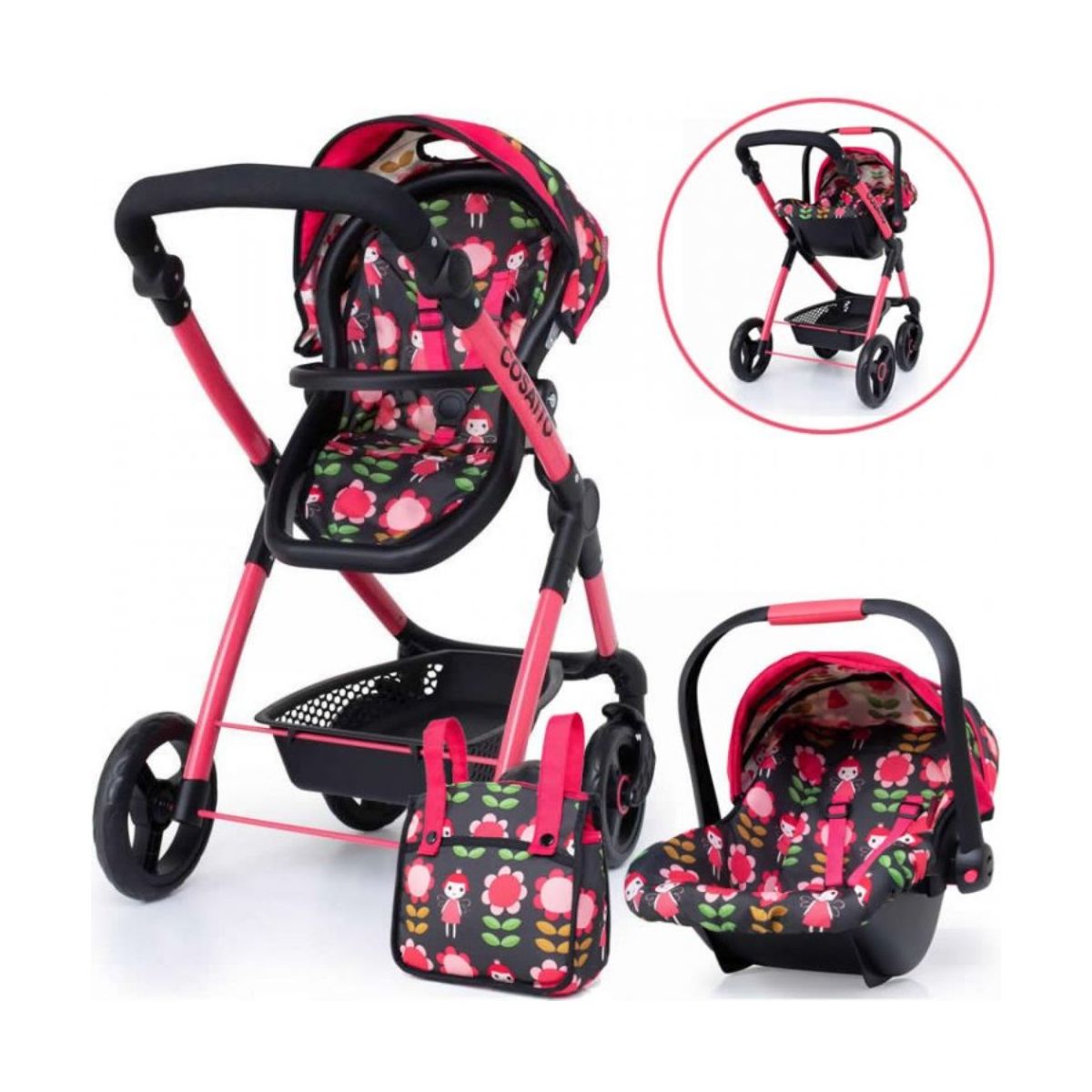 Cosatto Me Mo Dolls Pram & Carseat -Fairy Garden