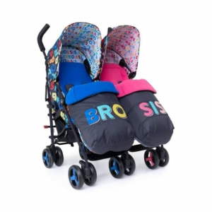 Cosatto Supa Dupa Twin Stroller- Sis and Bro 6