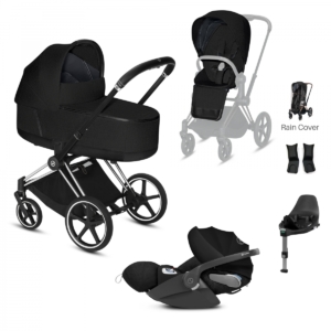 Cybex Priam Chrome Pushchair with Lux Carry Cot & Cloud Z Car Se