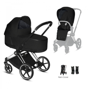 Cybex Priam Chrome Pushchair with Lux Carry Cot-Stardust Black/B