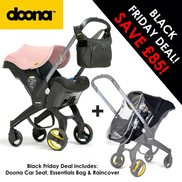 Doona Infant Car Seat Stroller-Blush Pink + FREE Essentials Bag