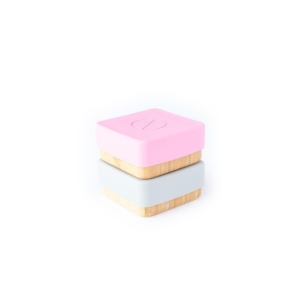 eco rascals Bamboo Snack Pots-Pink & Grey (NEW)