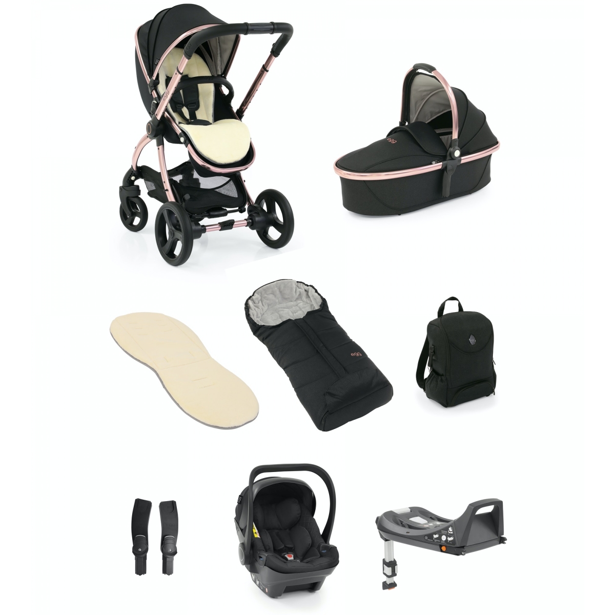 egg® 2 Luxury 3in1 Shell Travel System with ISOFIX Base-Diamond