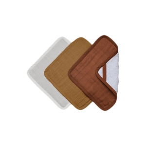 Fabelab 3 Pack Washcloths-Wood (NEW)