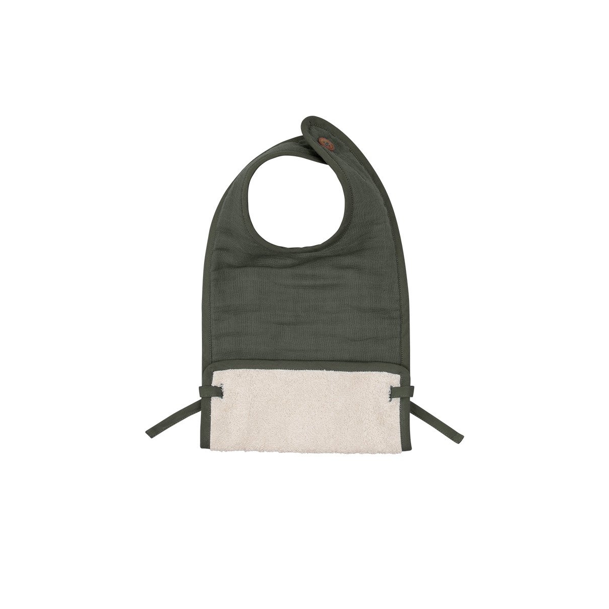 Fabelab Muslin Feeding Bib-Olive (NEW)