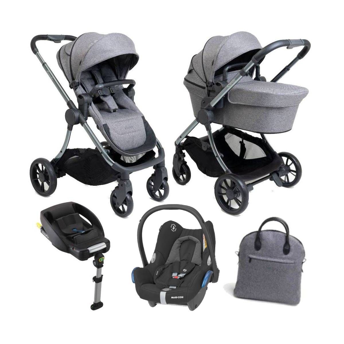 iCandy Lime Lifestyle & Maxi Cosi + Easyfix Bundle- Phantom/Char