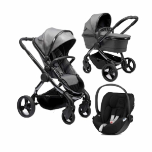 iCandy Peach & Cybex Bundle-Phantom/Dark Grey Twill
