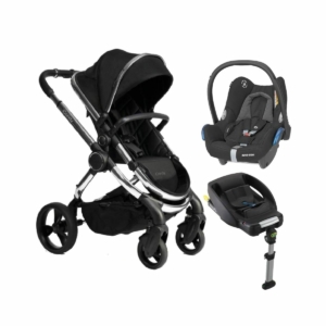 iCandy Peach & Maxi Cosi + EasyFix Base Bundle -Chrome/Black Twi