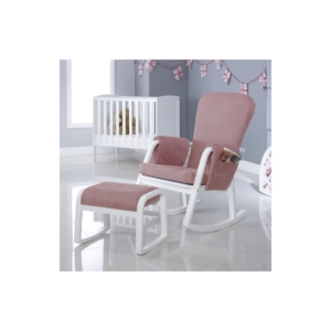 Ickle Bubba Dursley Rocker Chair and Stool- Blush Pink
