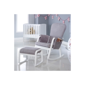 Ickle Bubba Dursley Rocker Chair and Stool- Pearl Grey
