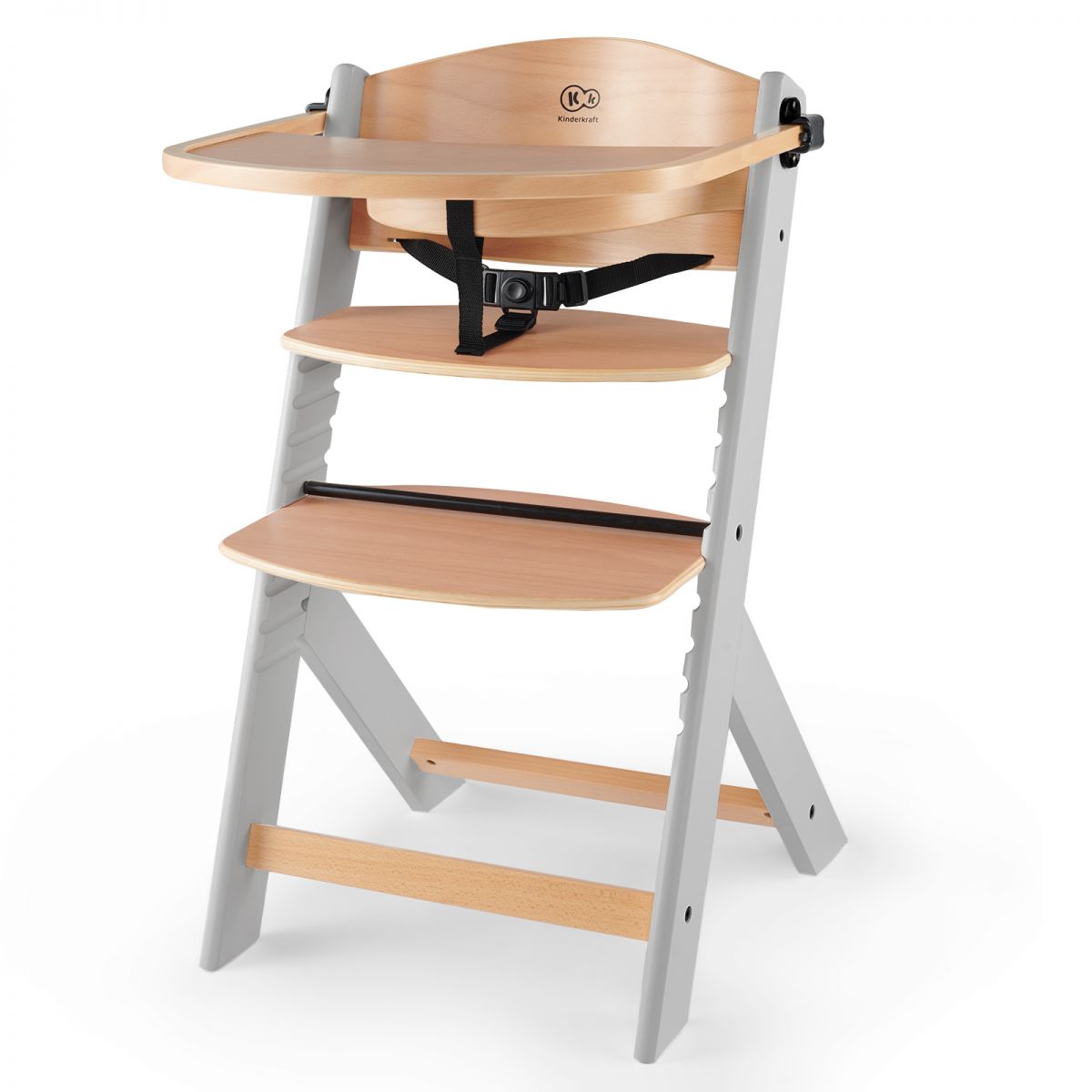 Kinderkraft Enock Highchair -Wooden/Grey