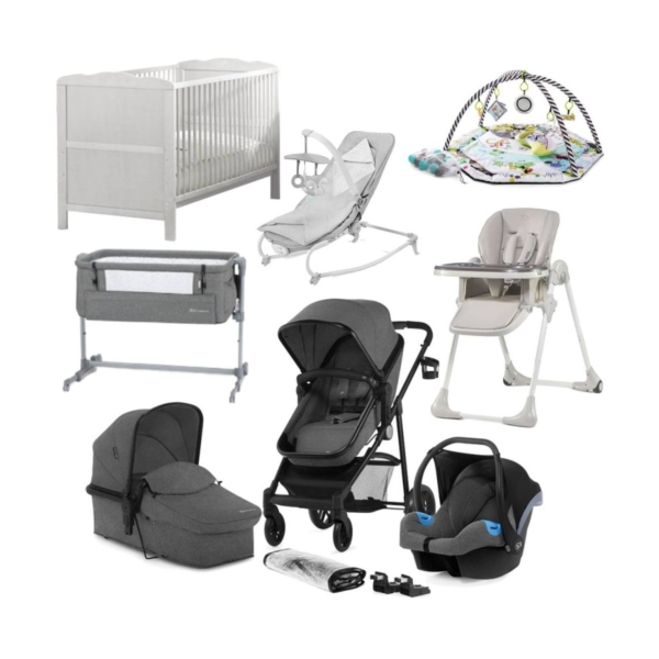 Kinderkraft Juli 10 Piece Complete Newborn Bundle-Grey