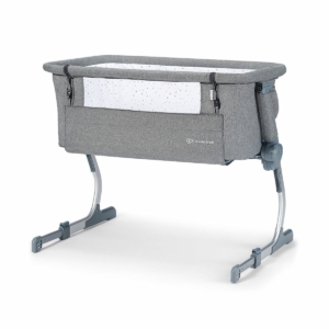 Kinderkraft UNO UP Bedside Travel Cot- Grey Melange