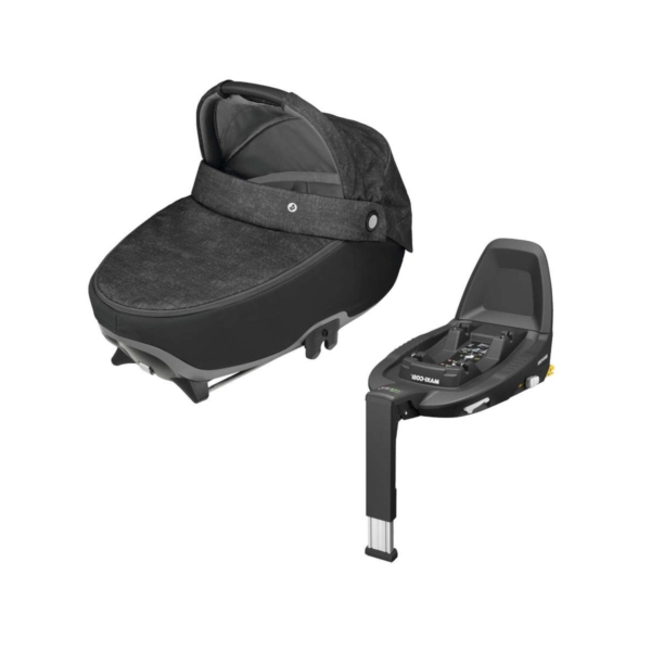 Maxi Cosi Jade Car Seat Carrycot With FamilyFix3 Base-Nomad Blac