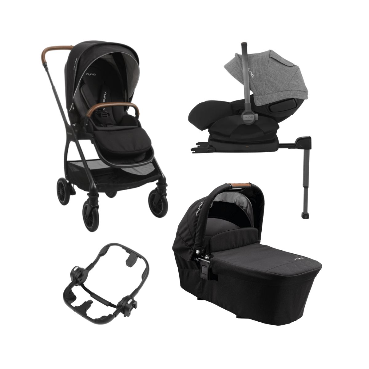 Nuna Triv-Arra 5 Piece Pushchair Bundle-Ebony