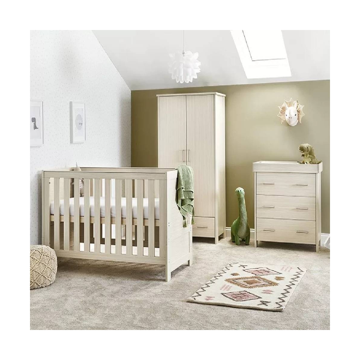 OBaby Nika 3 Piece Room Set-Oatmeal