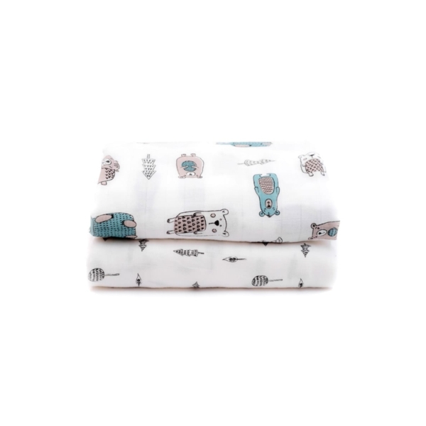 Purflo Muslin Set Extra Large 2pk-Woodland Stories (NEW)