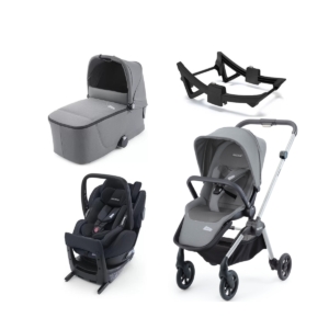 Recaro Sadena Aluminium Frame 3in1 Travel System-Silent Grey Inc