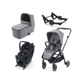Recaro Sadena Black Frame 3in1 Travel System-Silent Grey Inc Sal