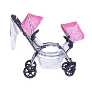 Roma Stephanie Twin Dolls Pram-Sparkle (NEW)
