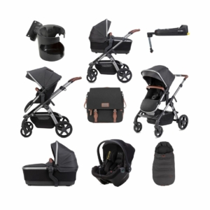 Silver Cross Wave 2020 Dream & I-Size Base Bundle-Charcoal