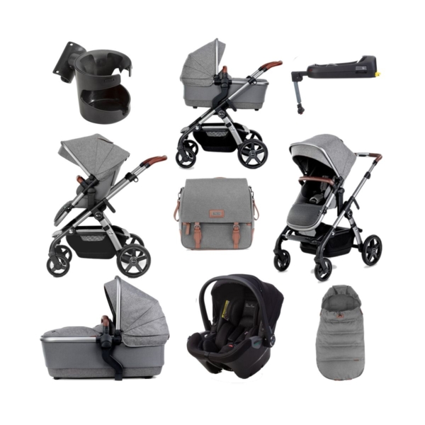Silver Cross Wave 2020 Dream & I-Size Base Bundle-Zinc