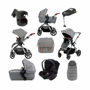 Silver Cross Wave 2020 Simplicity Plus & Isofix Base Bundle-Zinc