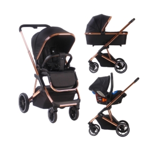 Your Babiie Belgravia Travel System-Rose Gold Black (YBBEL102)
