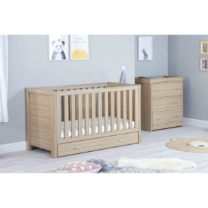 Babymore Luno 2 Piece Furniture Room Set-Oak
