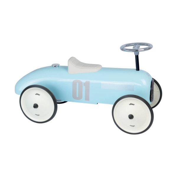 Vilac Classic Ride On Metal Car-Light Blue (NEW)