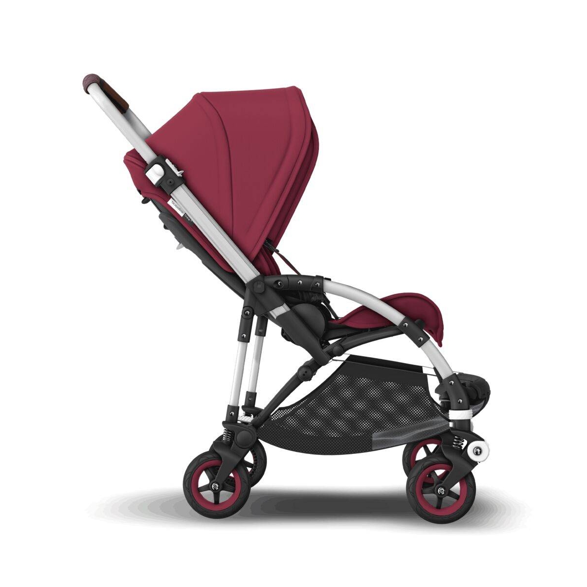 Bugaboo Bee 5 Stroller-Aluminium/Red Melange