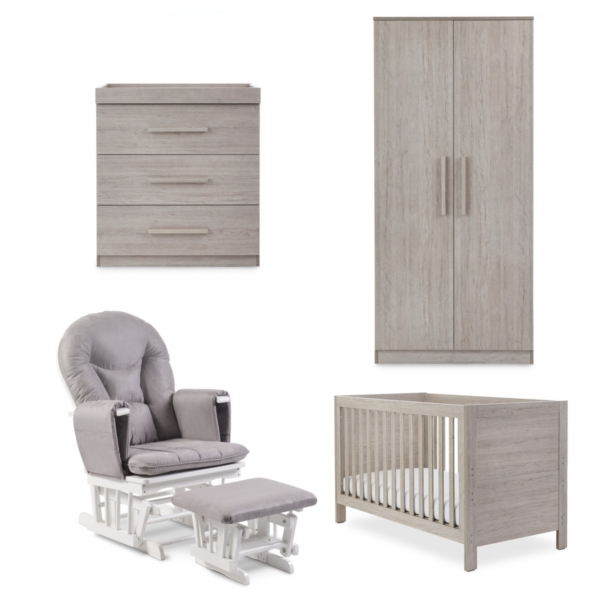 Ickle Bubba Grantham 5 Piece Super Bundle inc Foam Mattress-Grey