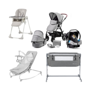 Kinderkraft Moov 12 Piece Complete Nursery Bundle-Grey