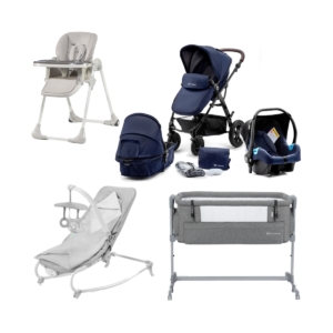 Kinderkraft Moov 12 Piece Complete Nursery Bundle-Navy